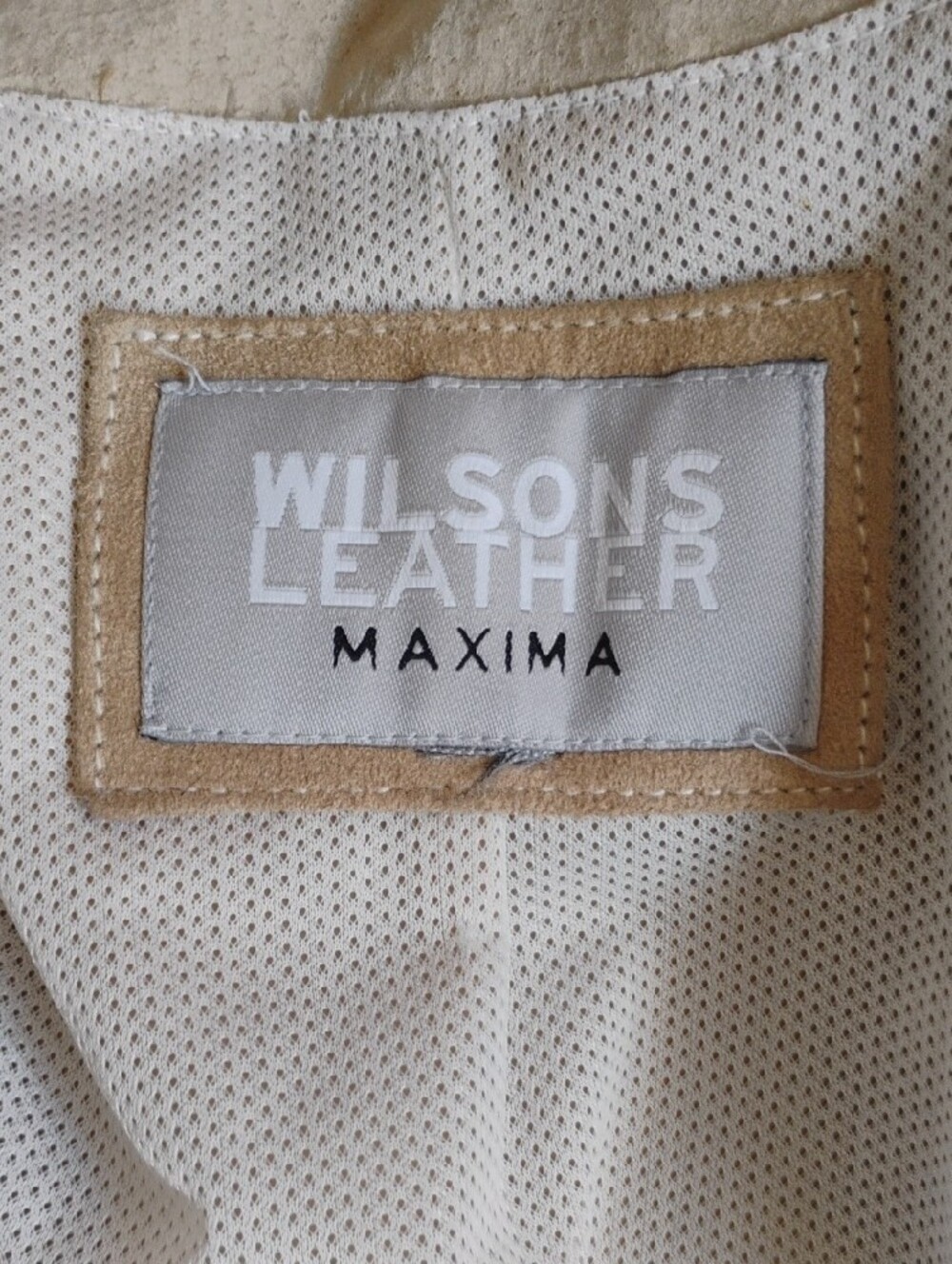 Wilsons Leather Beige Suede Zip Front Jacket - Picture 11 of 12
